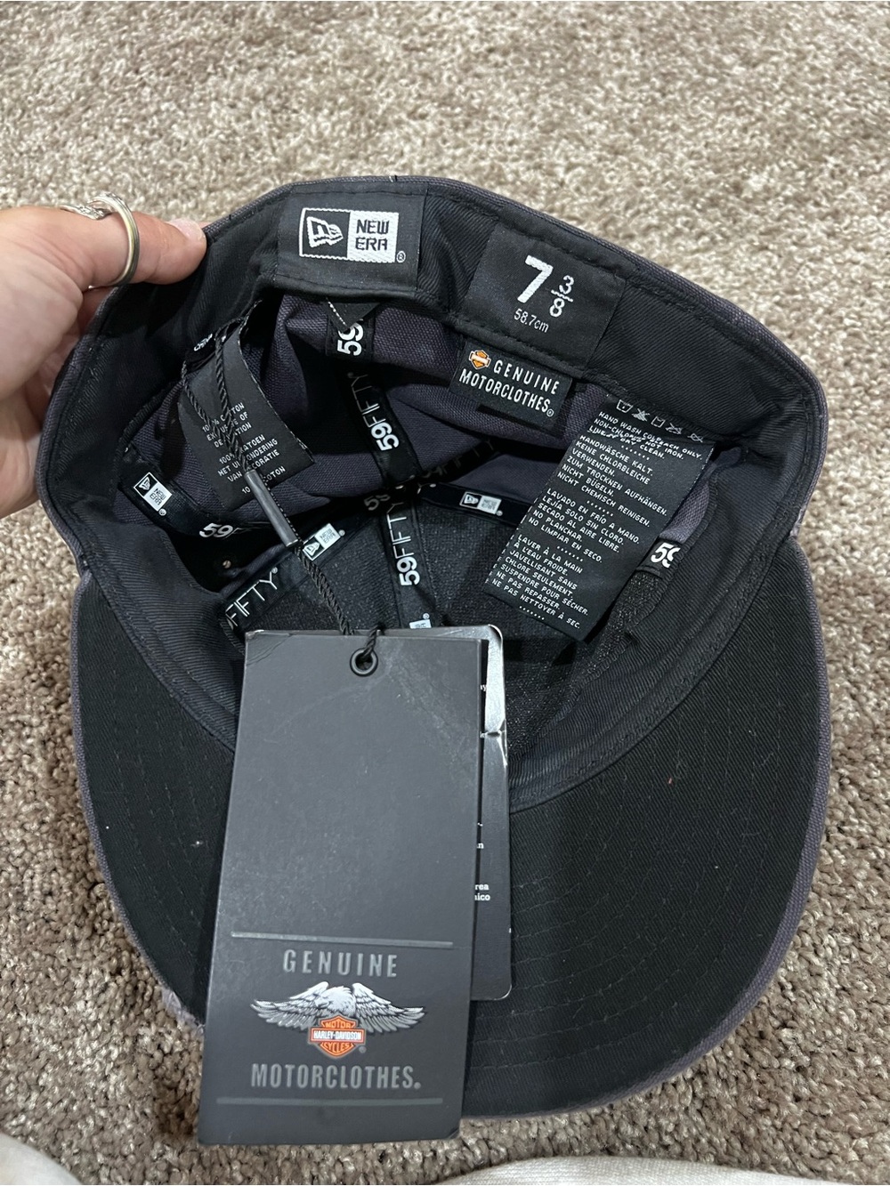 Harley-Davidson Black New Era 59FIFTY Fitted Hat — needs reshaping